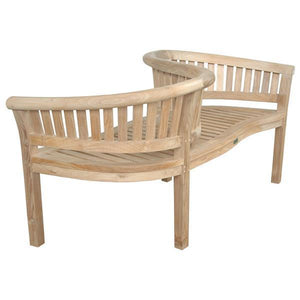 Anderson Teak Curve Love Seat Bench Garden Bench