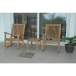 Anderson Teak Del-Amo Bahama 3-Pieces Set with Square Side Table Seating Set