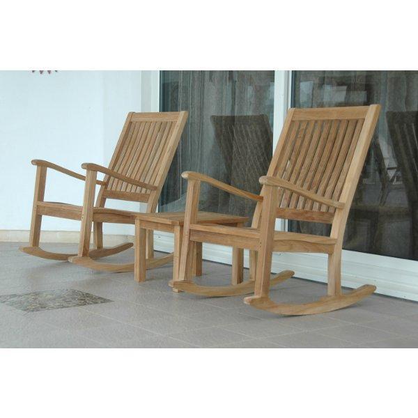 Anderson Teak Del-Amo Bahama 3-Pieces Set with Square Side Table Seating Set