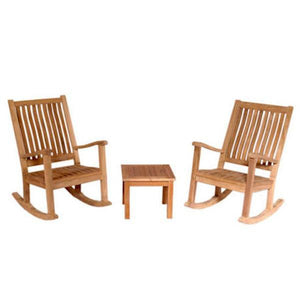 Anderson Teak Del-Amo Bahama 3-Pieces Set with Square Side Table Seating Set