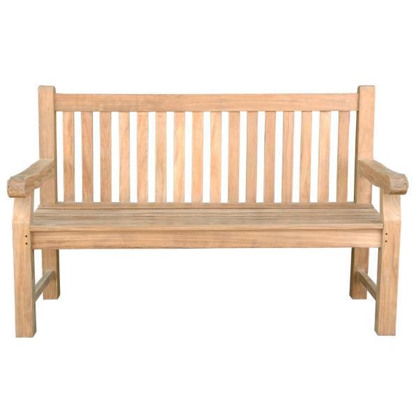 Anderson Teak Devonshire 3-Seater Extra Thick Bench With Flower Handcrafted Bench