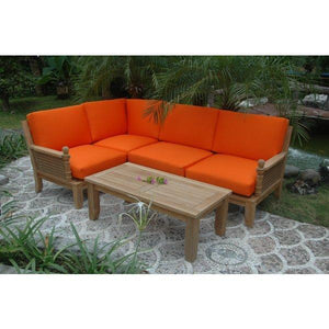 Anderson Teak Luxe 5-Pieces Modular Set Seating Set