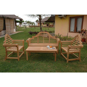 Anderson Teak Marlborough 3-Seater 4-Pieces Conversation Set Seating Set