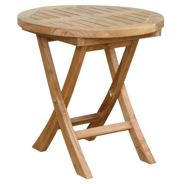 Anderson Teak Montage 20&quot; Round Folding Table Side Table