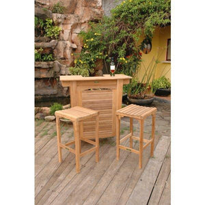 Anderson Teak Montego 3-Pieces Bar Set Bar Set