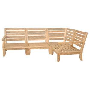 Anderson Teak Riviera Luxe 4-Pieces Modular Set Seating Set