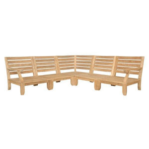 Anderson Teak Riviera Luxe 5-Pieces Modular Set Seating Set