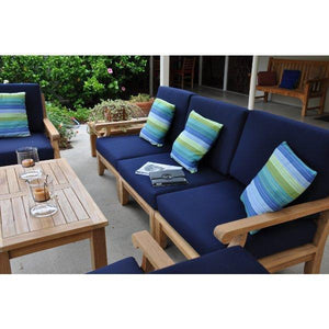 Anderson Teak Riviera Luxe 7-Pieces Modular Set With Rectangular Table B Seating Set