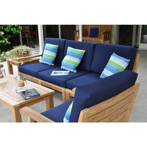 Anderson Teak Riviera Luxe 7-Pieces Modular Set With Rectangular Table B Seating Set