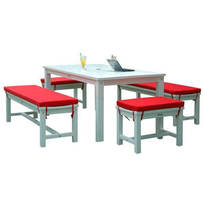 Anderson Teak Riviera Manhattan 5-Pieces Dining Set Picnic Table