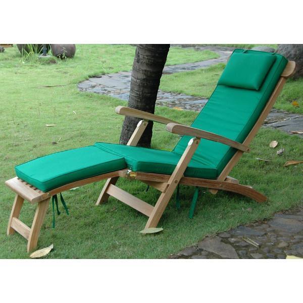 Royal Teak Folding Steamer Lounge Chair with Picnic Side Table