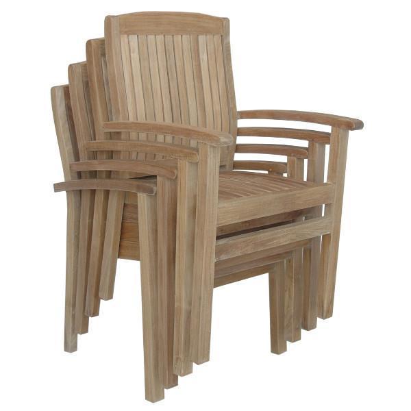 Anderson Teak Sahara Stackable Dining Armchair Outdoor Chairs