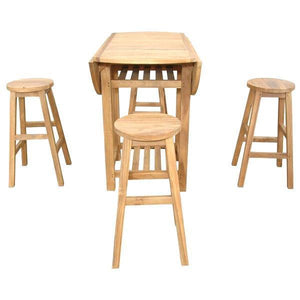Anderson Teak Seacrest Alpine Round 5-Pieces Counter Table Set table