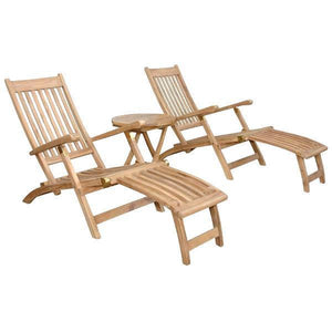 Anderson Teak Tropicana Montage 3-Pieces Steamer Set Seating Set