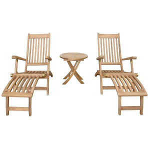 Anderson Teak Tropicana Montage 3-Pieces Steamer Set Seating Set