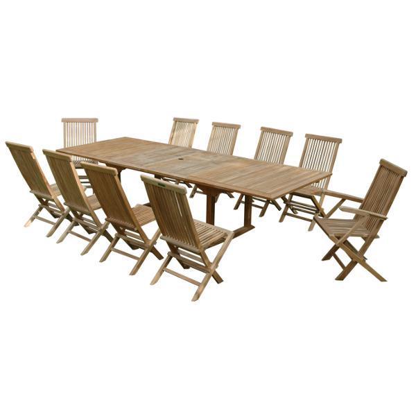 Anderson Teak Valencia Classic 11-Pieces Dining Set Dining Set