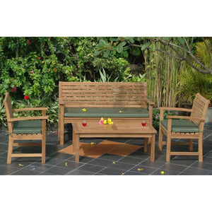 Anderson Teak Victoria Montage 4-Pieces Conversation Set Seating Set