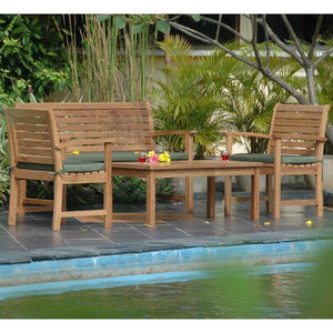 Anderson Teak Victoria Montage 4-Pieces Conversation Set Seating Set