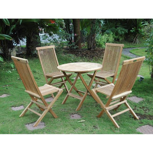 Anderson Teak Windsor Classic 5-Pieces Folding Bistro Set Dining Set