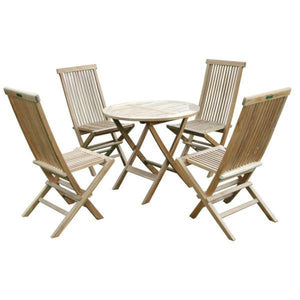 Anderson Teak Windsor Classic 5-Pieces Folding Bistro Set Dining Set