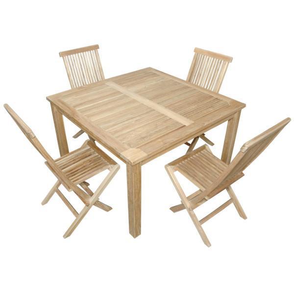 Anderson Teak Windsor Classic 5-Pieces Folding Dining Chair Dining Set
