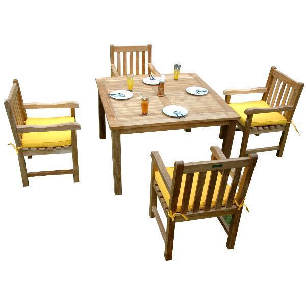 Anderson Teak Windsor Classic Armchair 5-Pieces Dining Table Set Dining Set