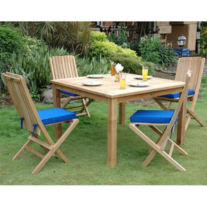 Anderson Teak Windsor Comfort Chair 7-Pieces Folding Dining Set Dining Set