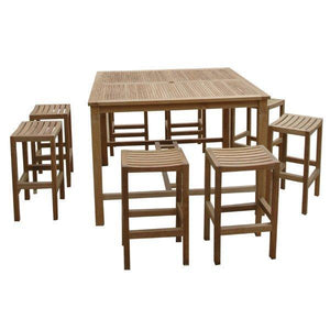 Anderson Teak Windsor Montego 9-Pieces Square Bar Set Bar Set
