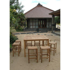 Anderson Teak Windsor Montego 9-Pieces Square Bar Set Bar Set