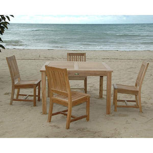 Anderson Teak Windsor Rialto Side Chair 5-Pieces Dining Table Set Dining Set