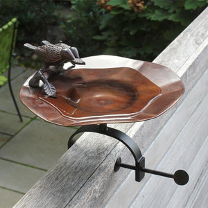 Antiqued Birdbath with Birds Birdbath with Birds