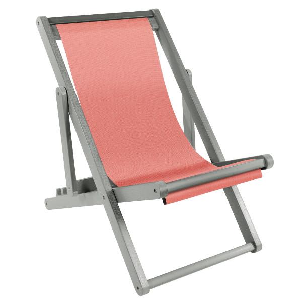 Arabella Folding Sling Chair Sling Chair Coral / Gray