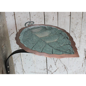 Aspen Leaf Birdbath Birdbath Birdbath with Wall Mount Bracket