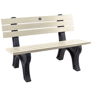 Aurora Traditional Park Bench Dining Set 4 ft / Whitewash