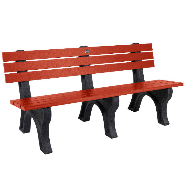 Aurora Traditional Park Bench Dining Set 6 ft / Rustic Red