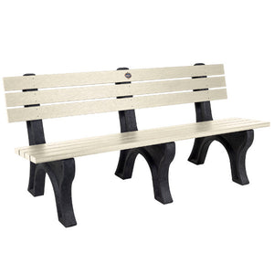 Aurora Traditional Park Bench Dining Set 6 ft / Whitewash