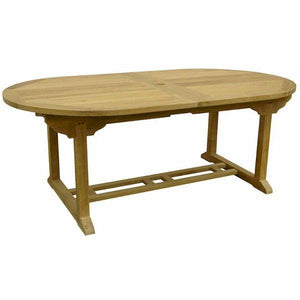 Bahama 117" Oval Extension Table With Double Extensions Outdoor Tables