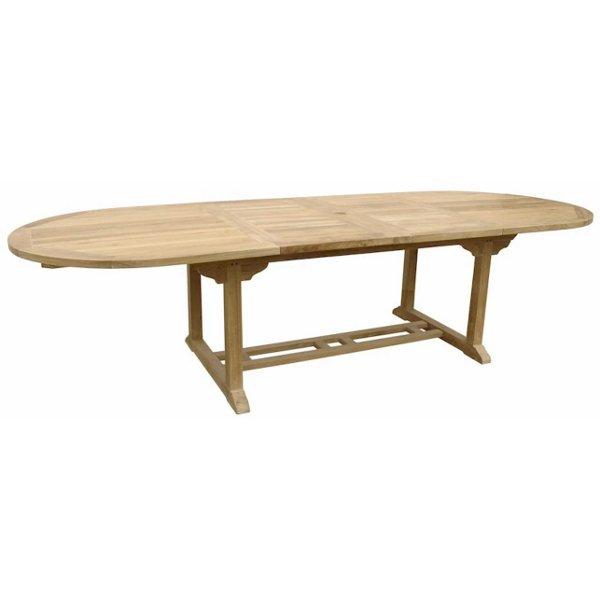 Bahama 117&quot; Oval Extension Table With Double Extensions Outdoor Tables