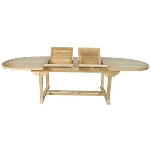 Bahama 117" Oval Extension Table With Double Extensions Outdoor Tables