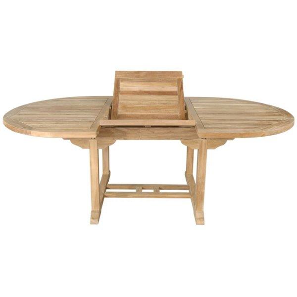 Bahama 87&quot; Oval Extension Table Extra Thick Wood Outdoor Tables