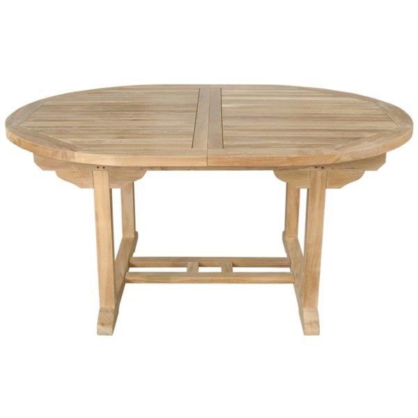 Bahama 87&quot; Oval Extension Table Extra Thick Wood Outdoor Tables