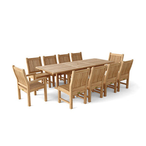 Bahama Sahara 11-Pieces 8' Rectangular Dining Set Dining Set