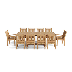 Bahama Sahara 11-Pieces 8' Rectangular Dining Set Dining Set