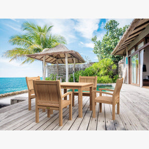 Bahama Sahara 5-Pieces Bistro Table Set Dining Set