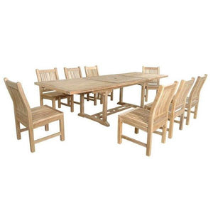 Bahama Sahara 9-Pieces 10' Rectangular Dining Set Dining Set