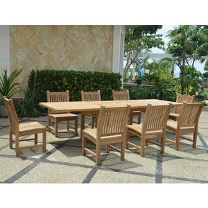 Bahama Sahara 9-Pieces 10' Rectangular Dining Set Dining Set
