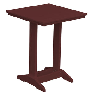 Balcony Side Table Outdoor Table Square Table / Cherrywood
