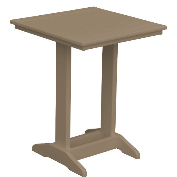 Balcony Side Table Outdoor Table Square Table / Weathered Wood