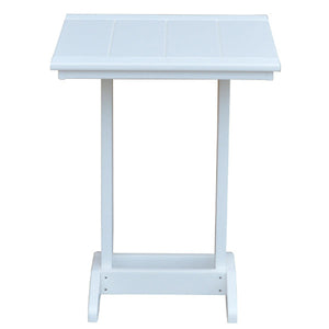 Balcony Side Table Outdoor Table Square Table / White Paint