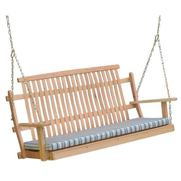 Bent Oak Porch Swing (Chains Included) Porch Swing Natural Stain / 4ft